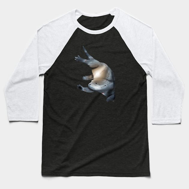 Galaxy Otter Baseball T-Shirt by Kristal Stittle